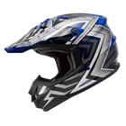 Шлем кроссовый ”SOL SX-1 BLADE”, сине-серебристый